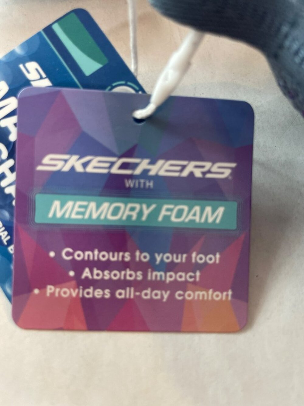 Skechers Virtue Rainy Romance Waterprf Memory Foam Sneakers Blue Wmns Sz 8.5 NIB - Picture 10 of 12